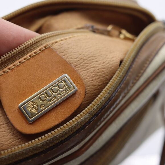 Gucci Vintage Micro GG Monogram Coated Canvas Crossbody Handbag - Picture 13 of 16